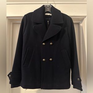 Stella McCartney Kids Navy Wool Pea Coat Bomber Jacket